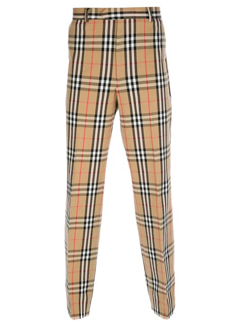 burberry check dress pants